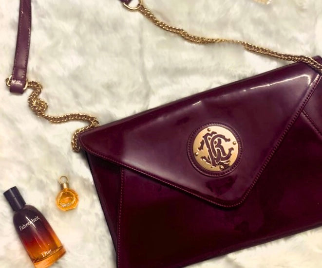 Roberto Cavalli Patent Leather Clutch