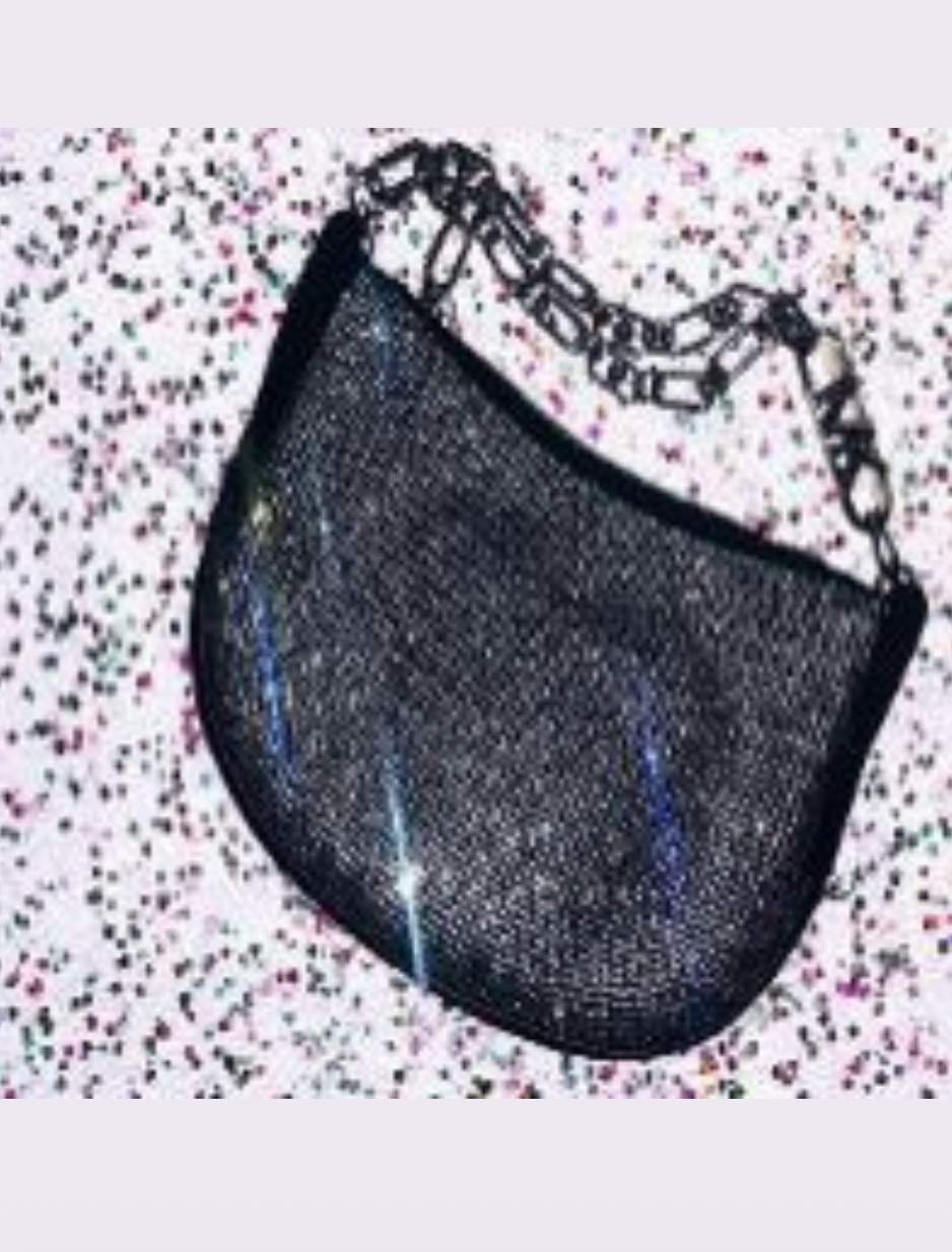 Michael Kors Kendall rhinestone-embellished shoulder bag.